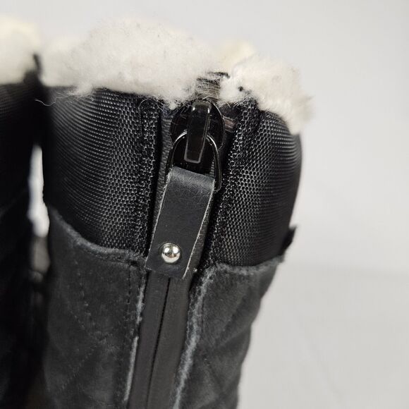 Merrell Heidi Waterproof Suede Sherpa Womens Snow Boot  Winter Black 5 Size 36 - Picture 8 of 16